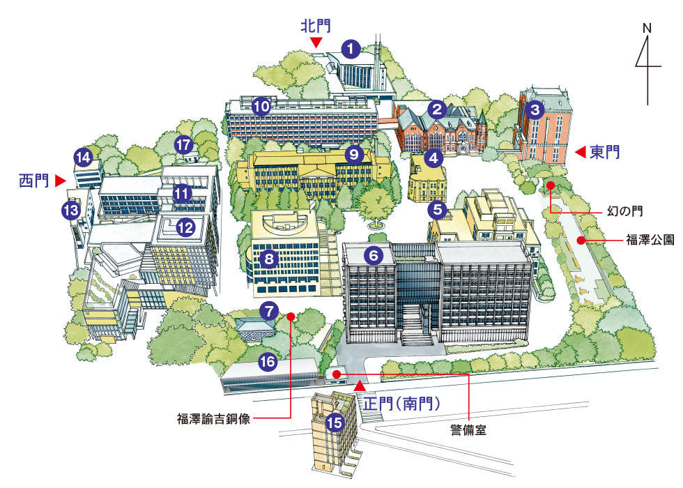 キャンパスマップ｜慶應義塾大学 三田キャンパス